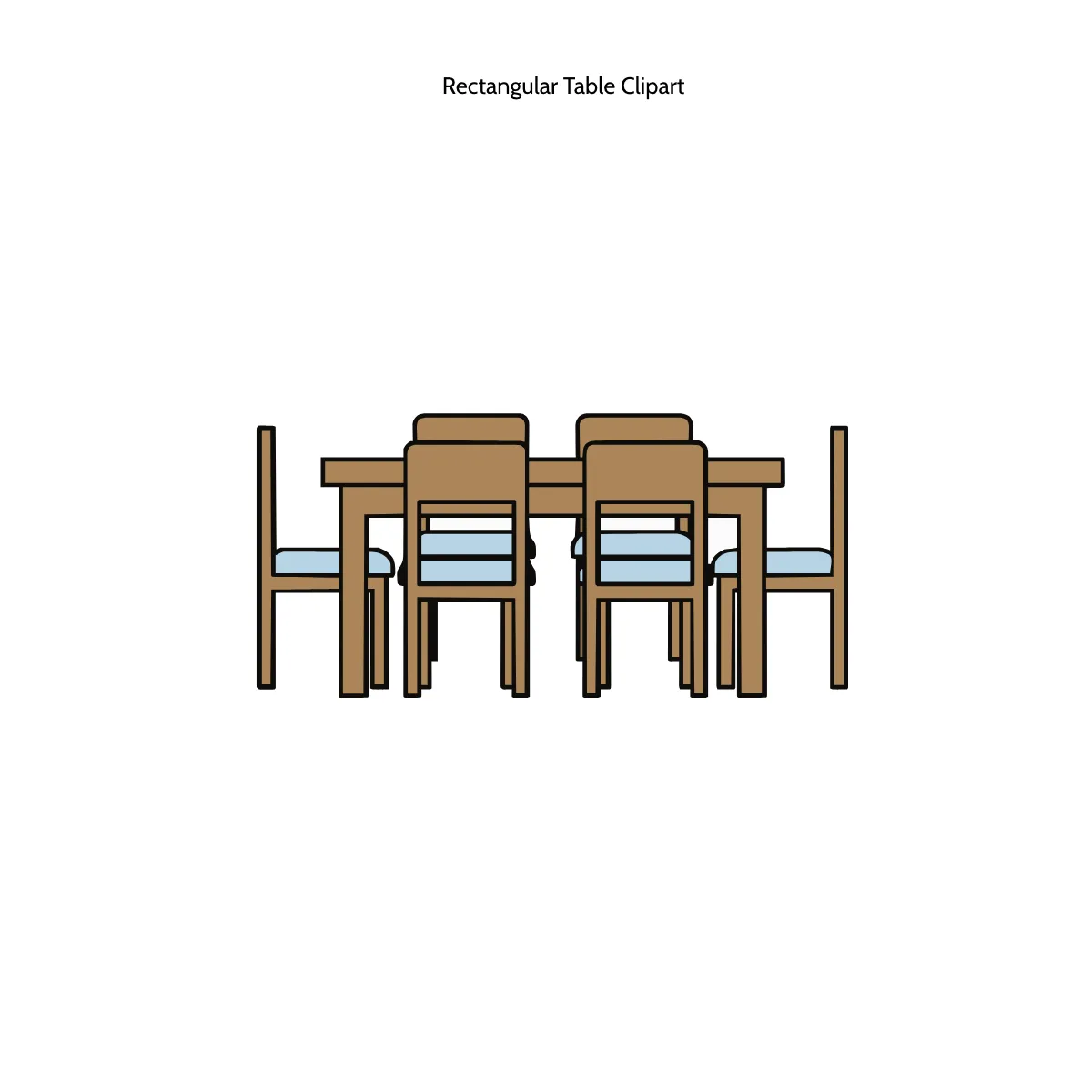 Free Rectangular Table Clipart Template to Edit Online
