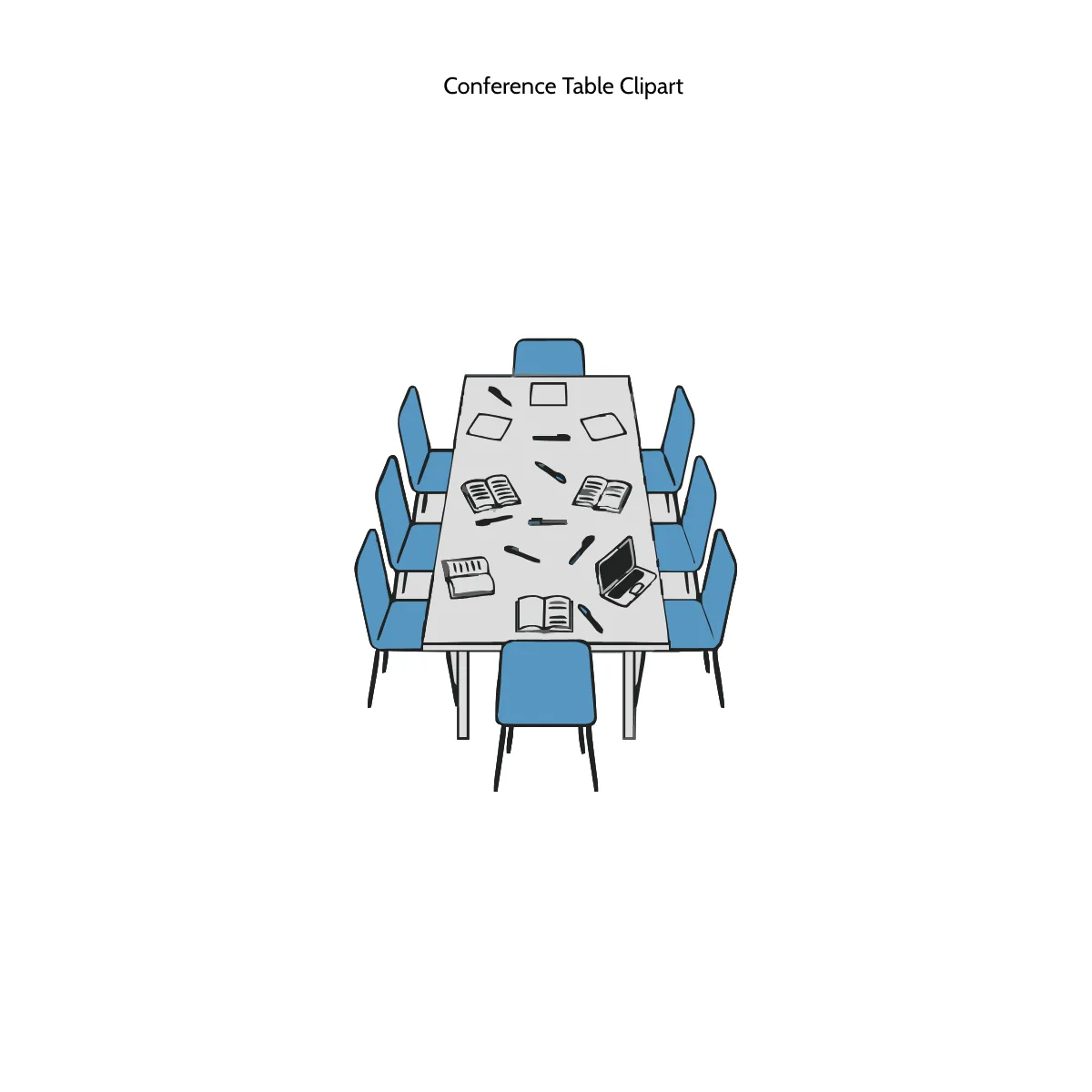 Free Conference Table Clipart Template to Edit Online
