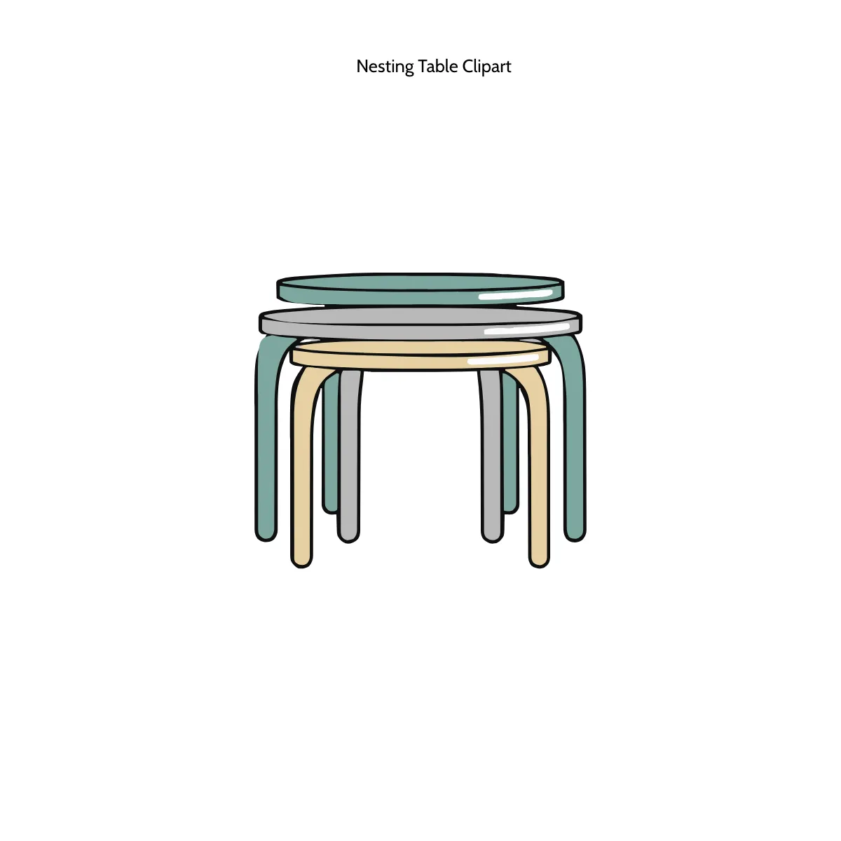 Free Nesting Table Clipart Template to Edit Online