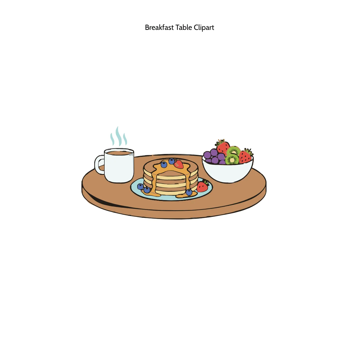 Free Breakfast Table Clipart Template to Edit Online
