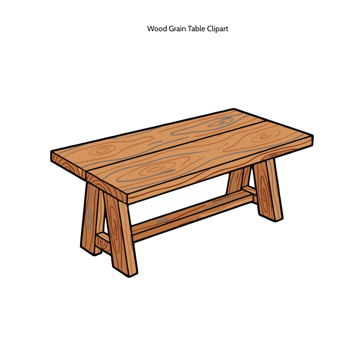 Free Wood Grain Table Clipart Template to Edit Online