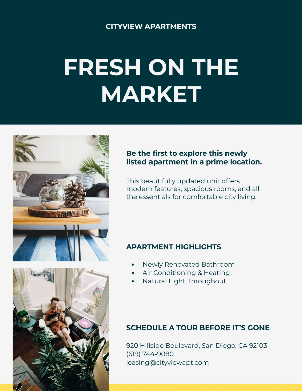 Free New Listing Apartment Flyer Template to Edit Online