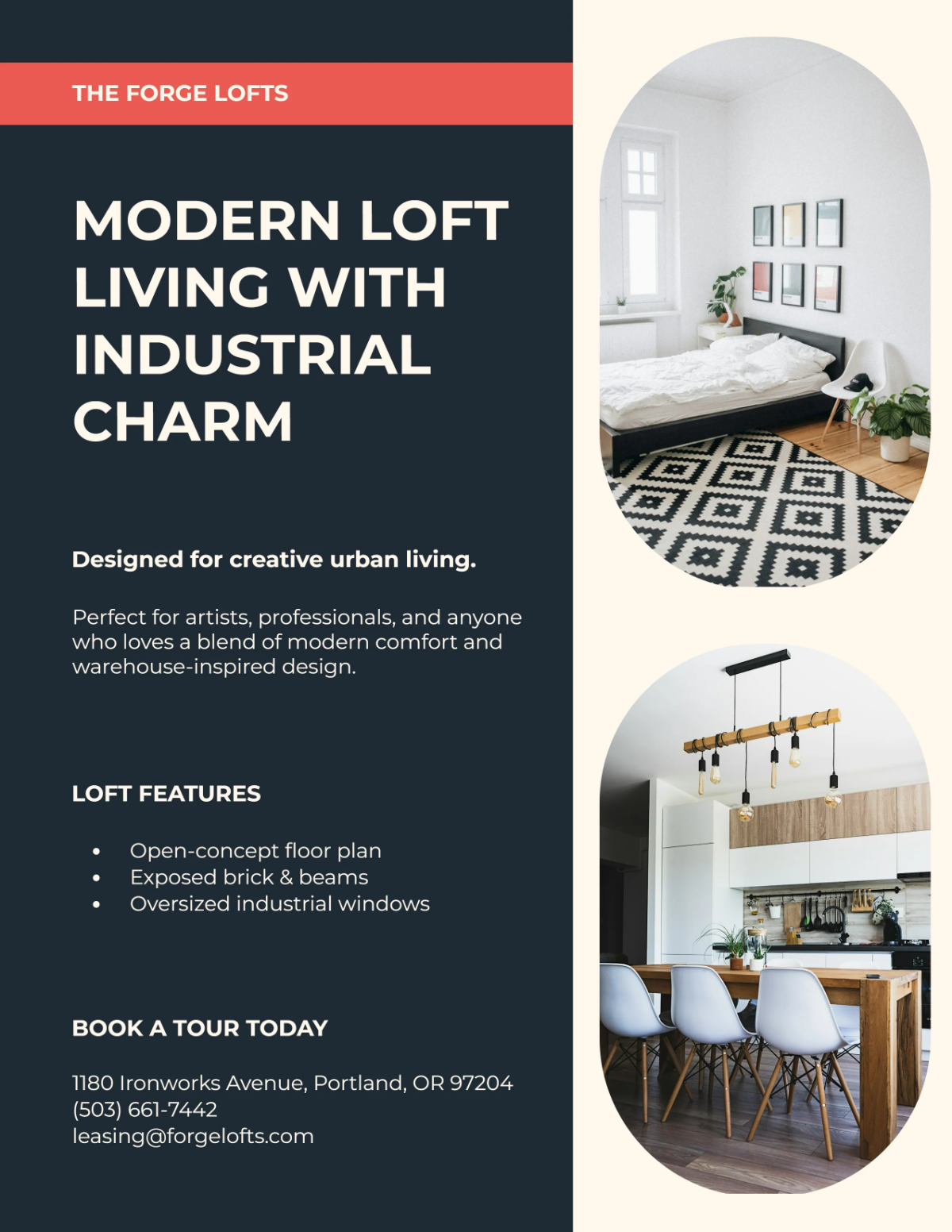 Free Loft Apartment Flyer Template to Edit Online