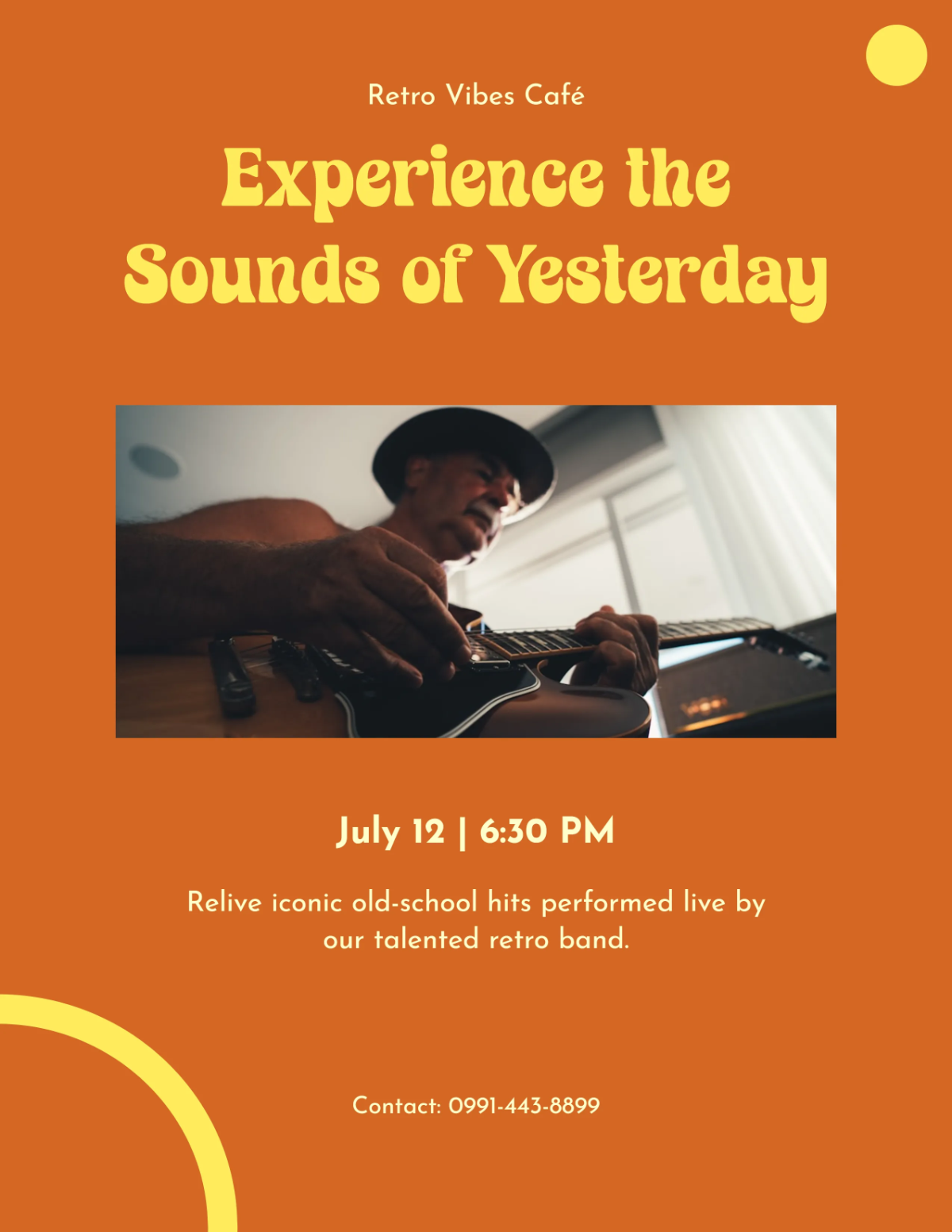 Free Old School Band Flyer Template to Edit Online