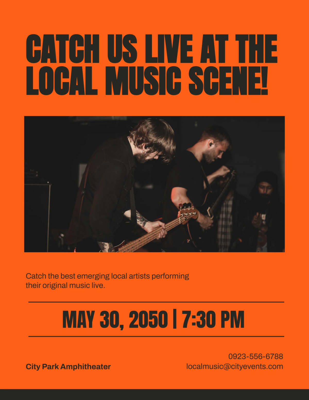 Free Local Band Flyer Template to Edit Online