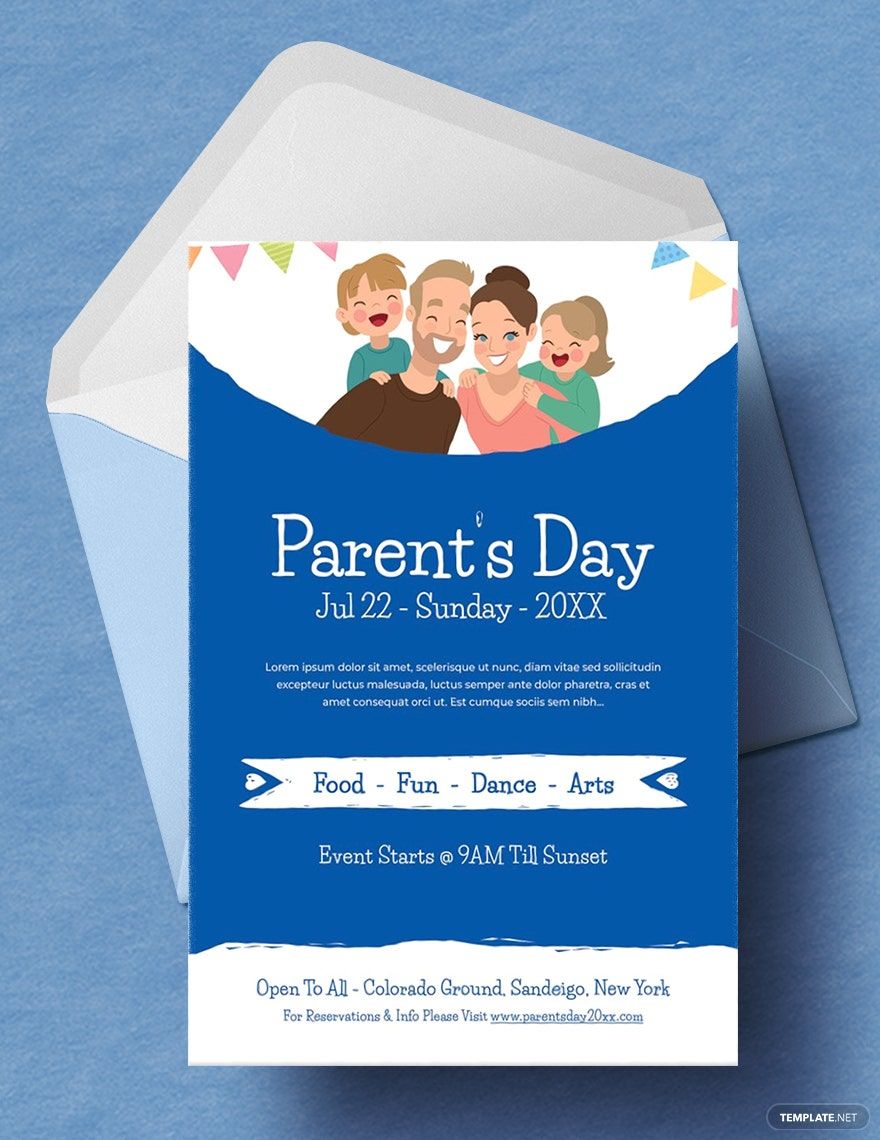 Parent's Day Invitation Template