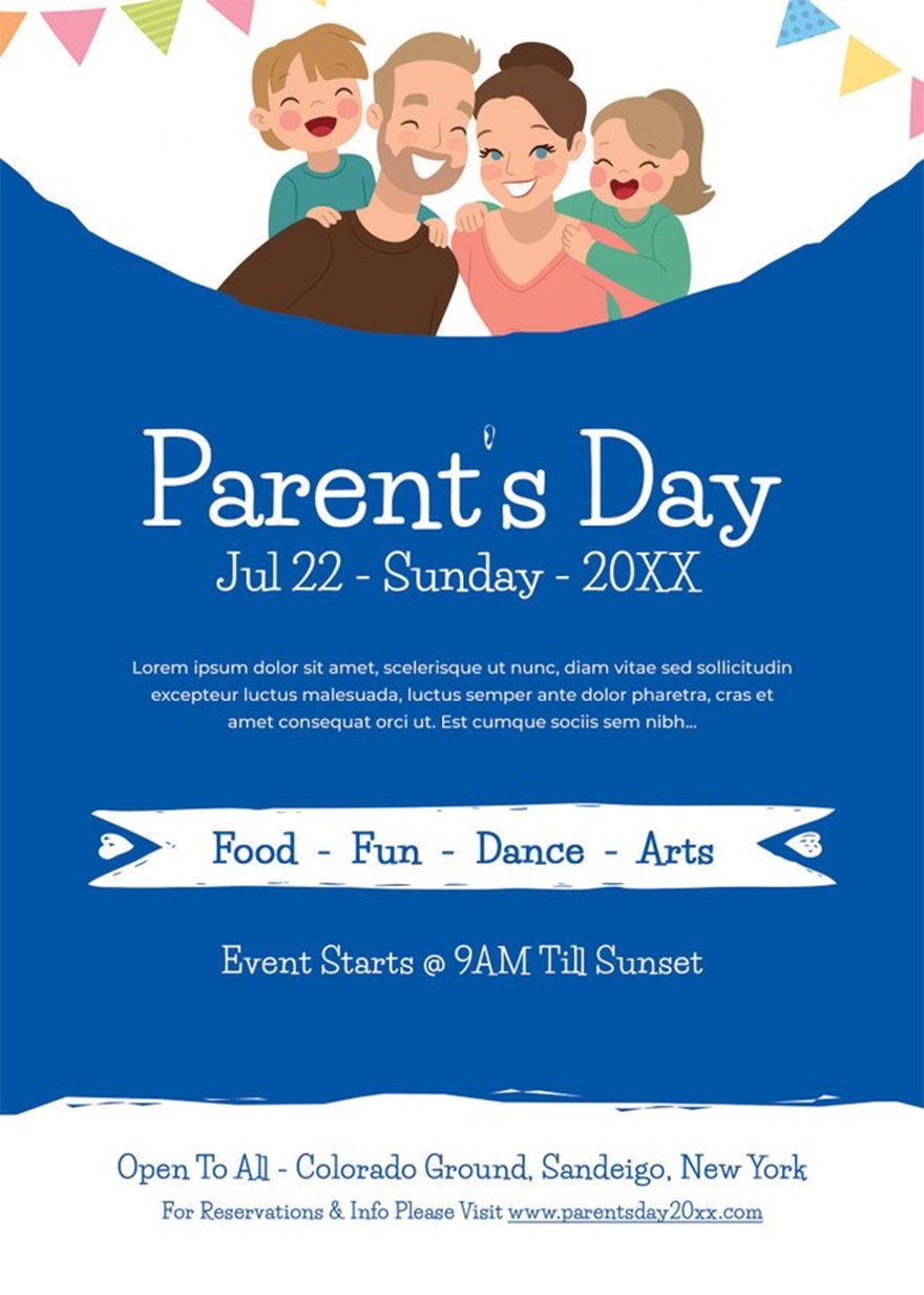 Parent's Day Invitation Template