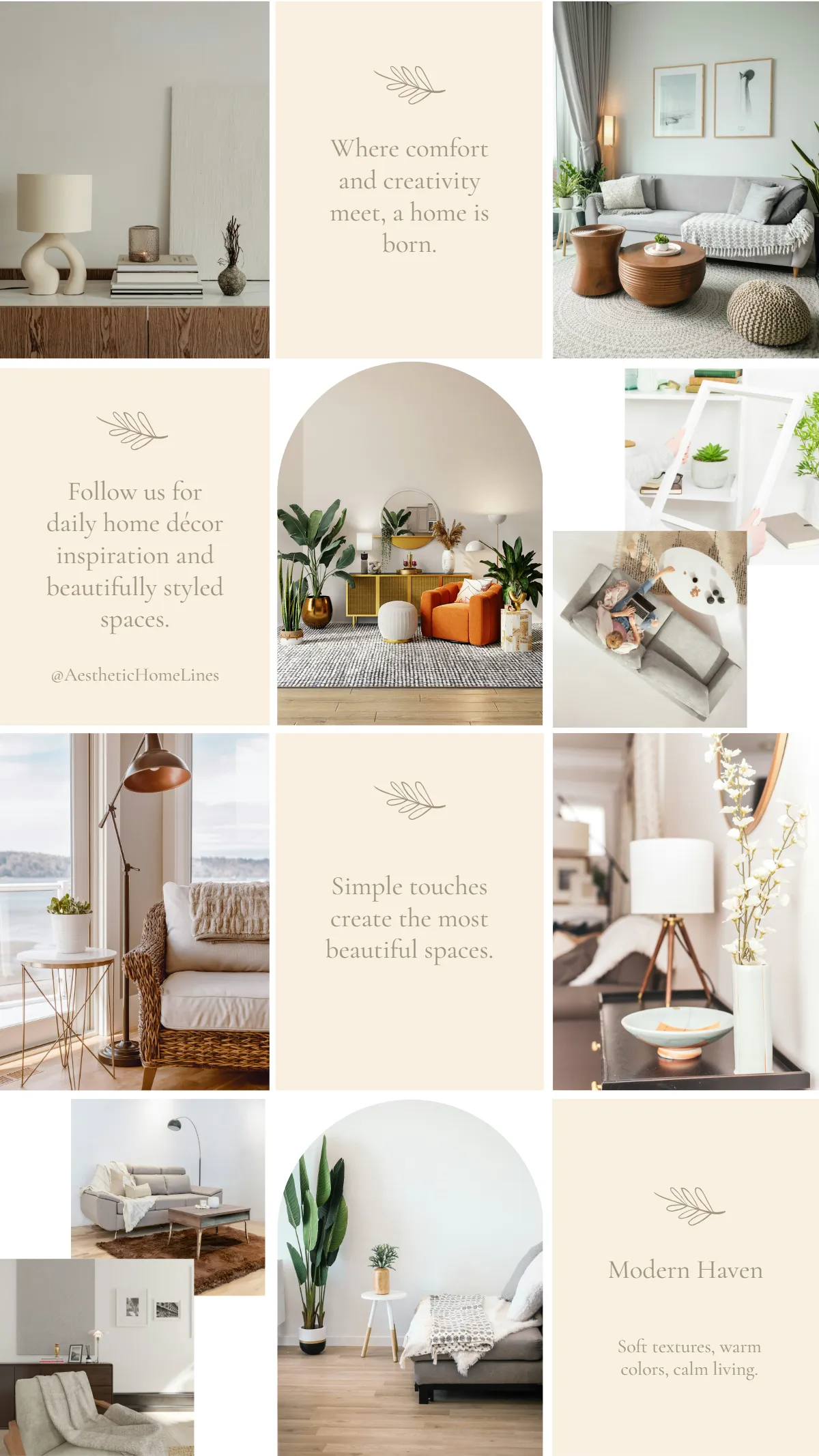 Free Home Decor Instagram Grid Template to Edit Online Free Home Decor Instagram Grid Template to Edit Online