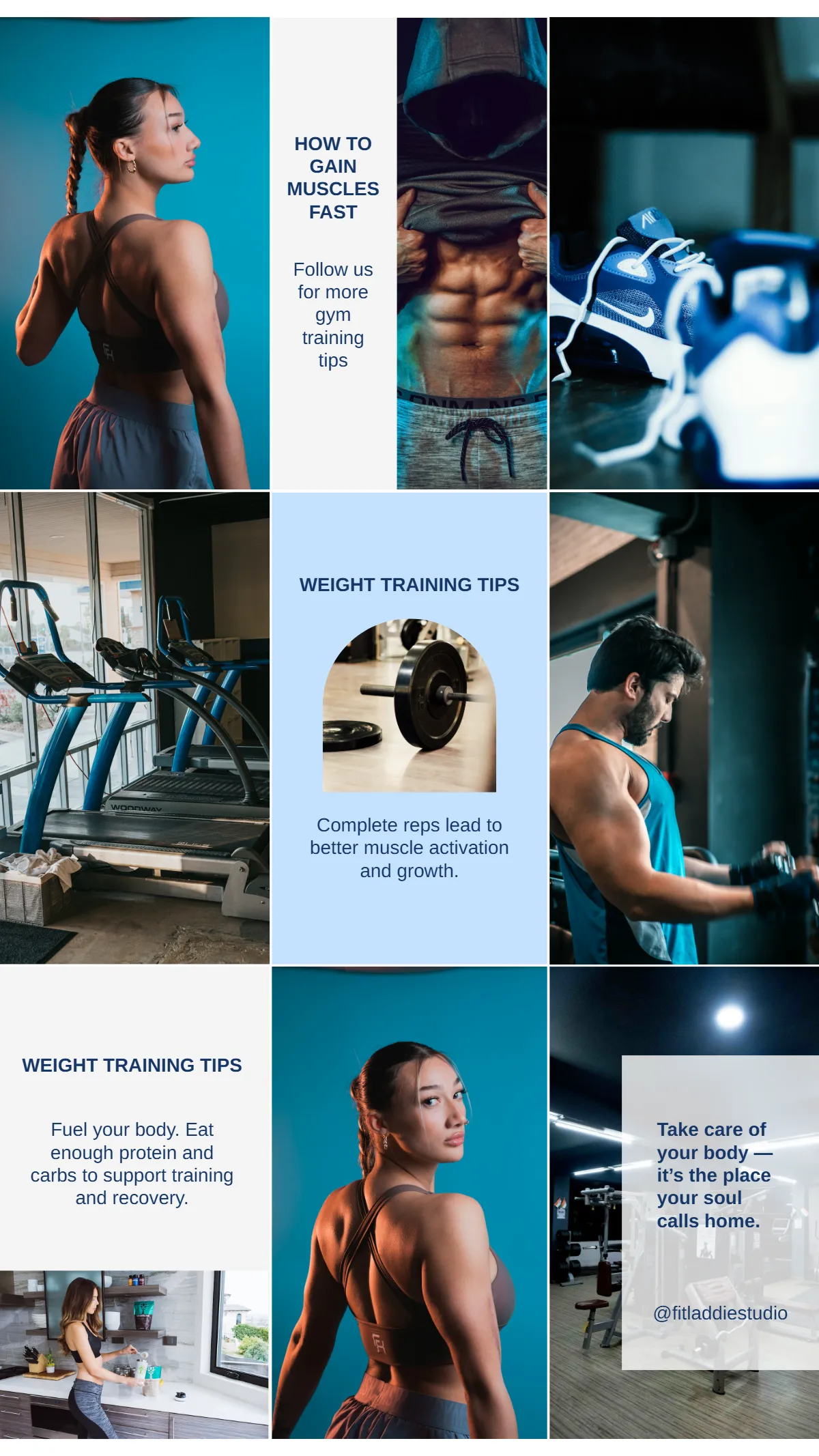 Free Fitness Instagram Grid Template to Edit Online Free Fitness Instagram Grid Template to Edit Online