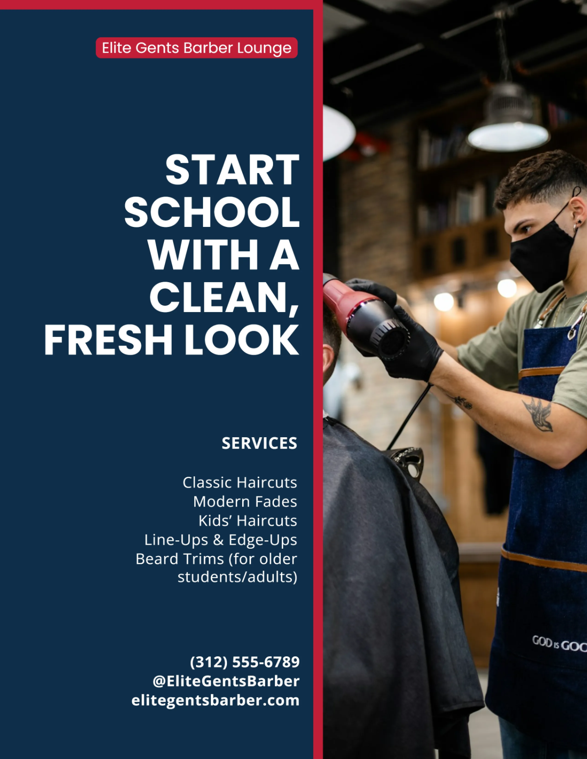 Free Back to School Barber Shop Flyer Template to Edit Online