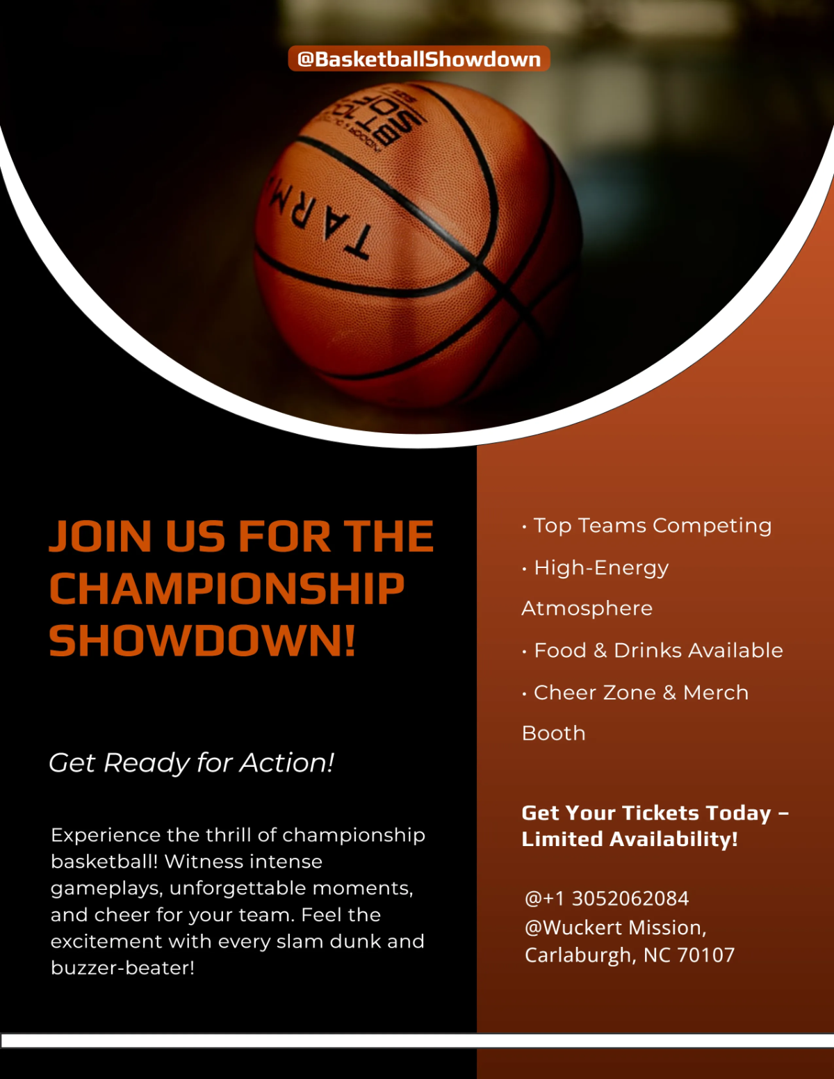Free Championship Basketball Flyer Template to Edit Online