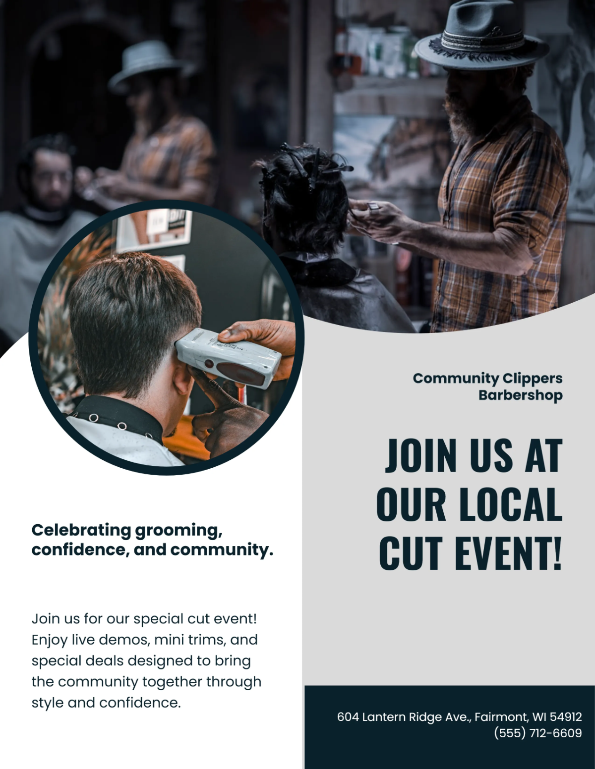Free Local Event Barber Shop Flyer Template to Edit Online