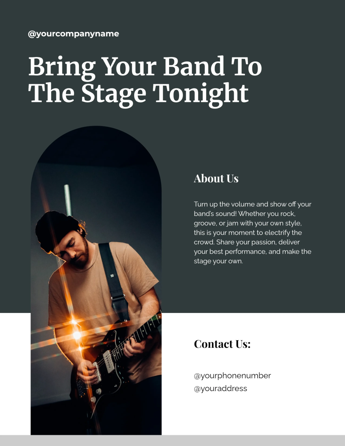 Free Rock Band Flyer Template to Edit Online