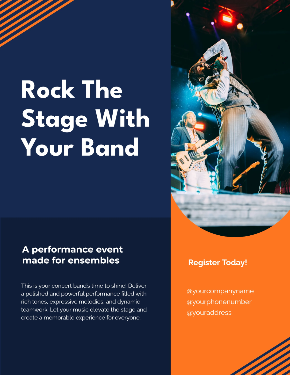 Free Editable Band Flyer Template to Edit Online