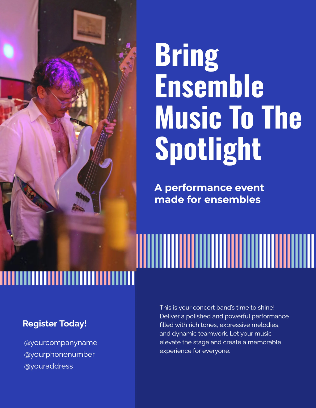 Free Creative Event Band Flyer Template to Edit Online