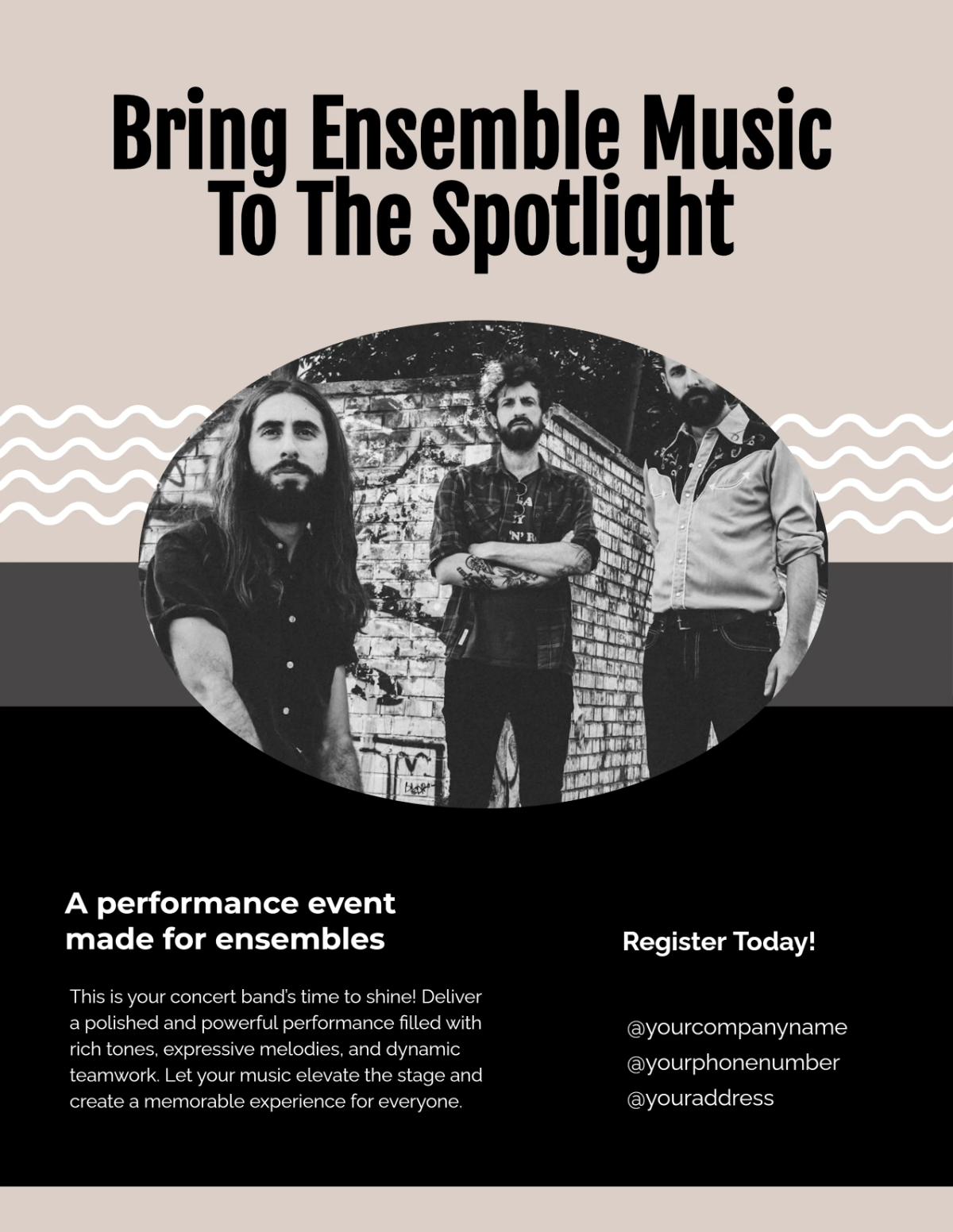 Free Countryside Band Flyer Template to Edit Online