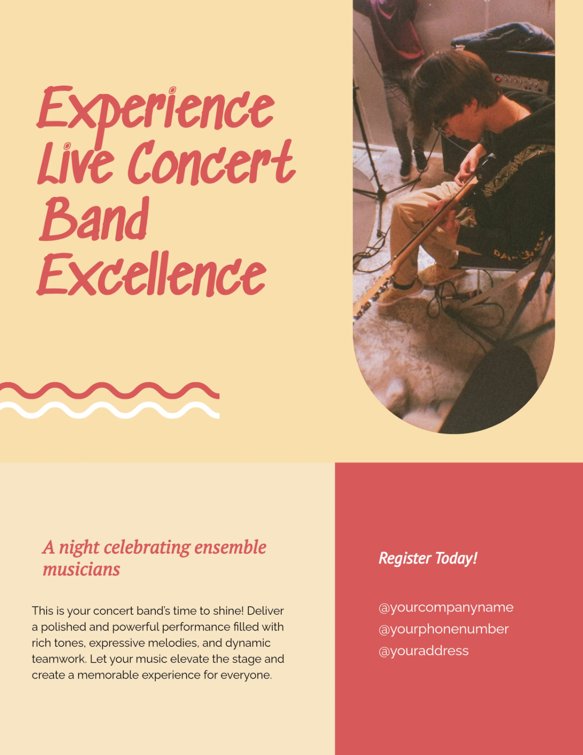 Free Retro Band Flyer Template to Edit Online