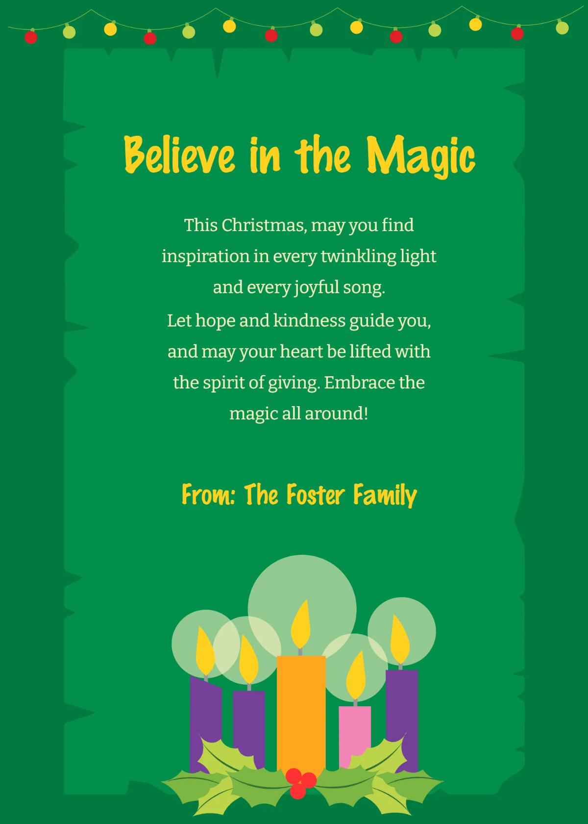 Free Christmas Inspirational Wishes Template to Edit Online