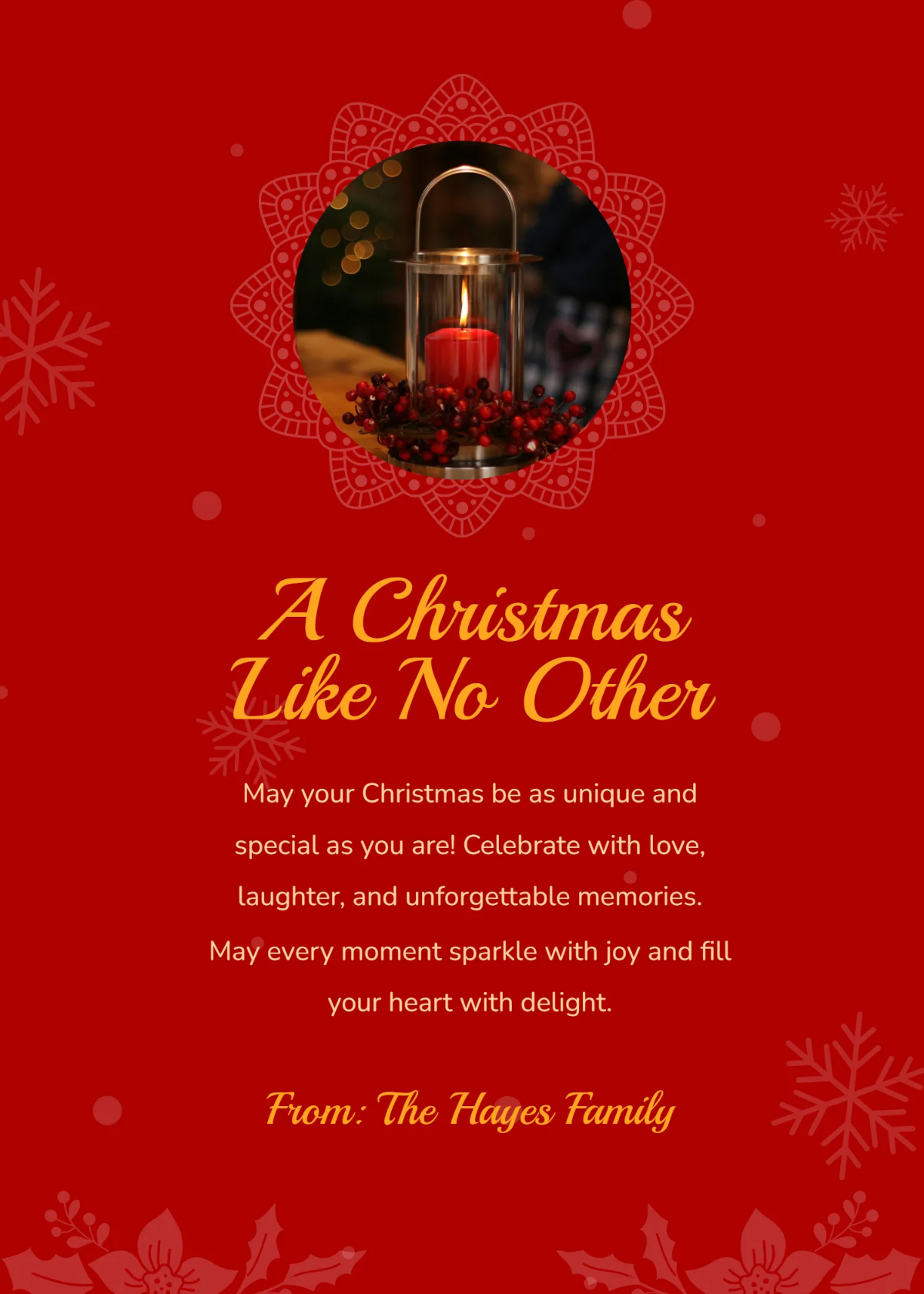 Free Unique Christmas Wishes Template to Edit Online