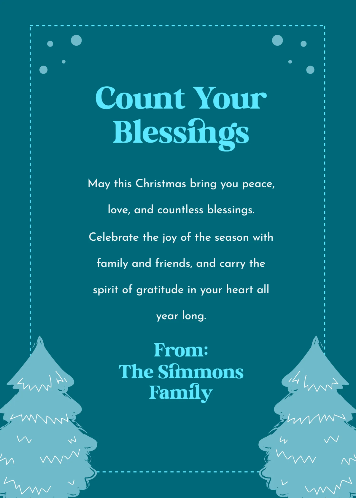 Free Blessed Christmas Wishes Template to Edit Online