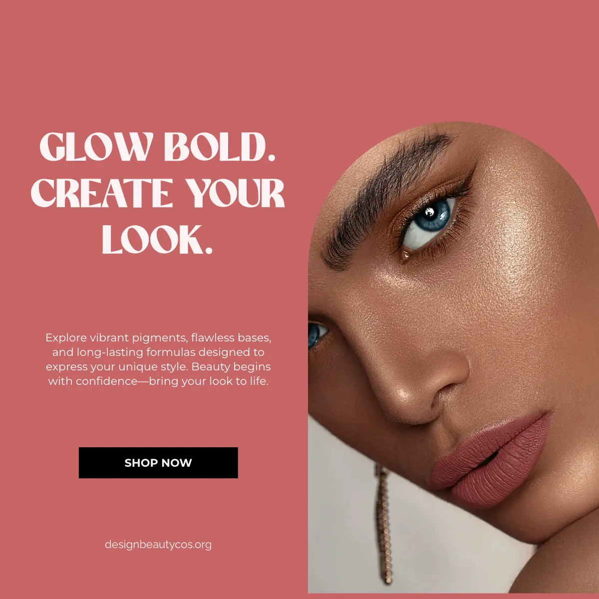 Free Design Makeup Ad Template to Edit Online
