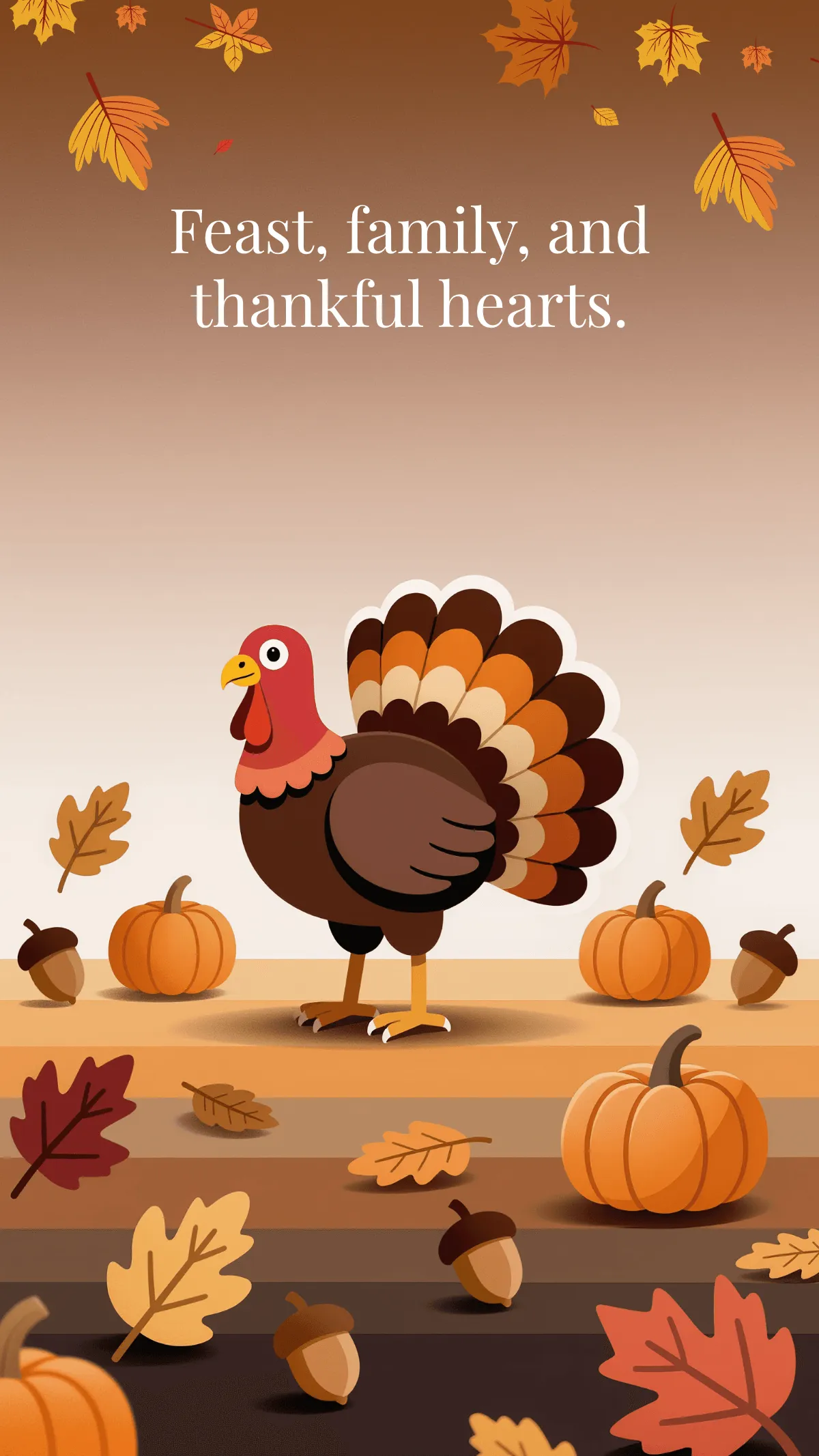 Free Turkey Day Thanksgiving Wallpaper Template to Edit Online