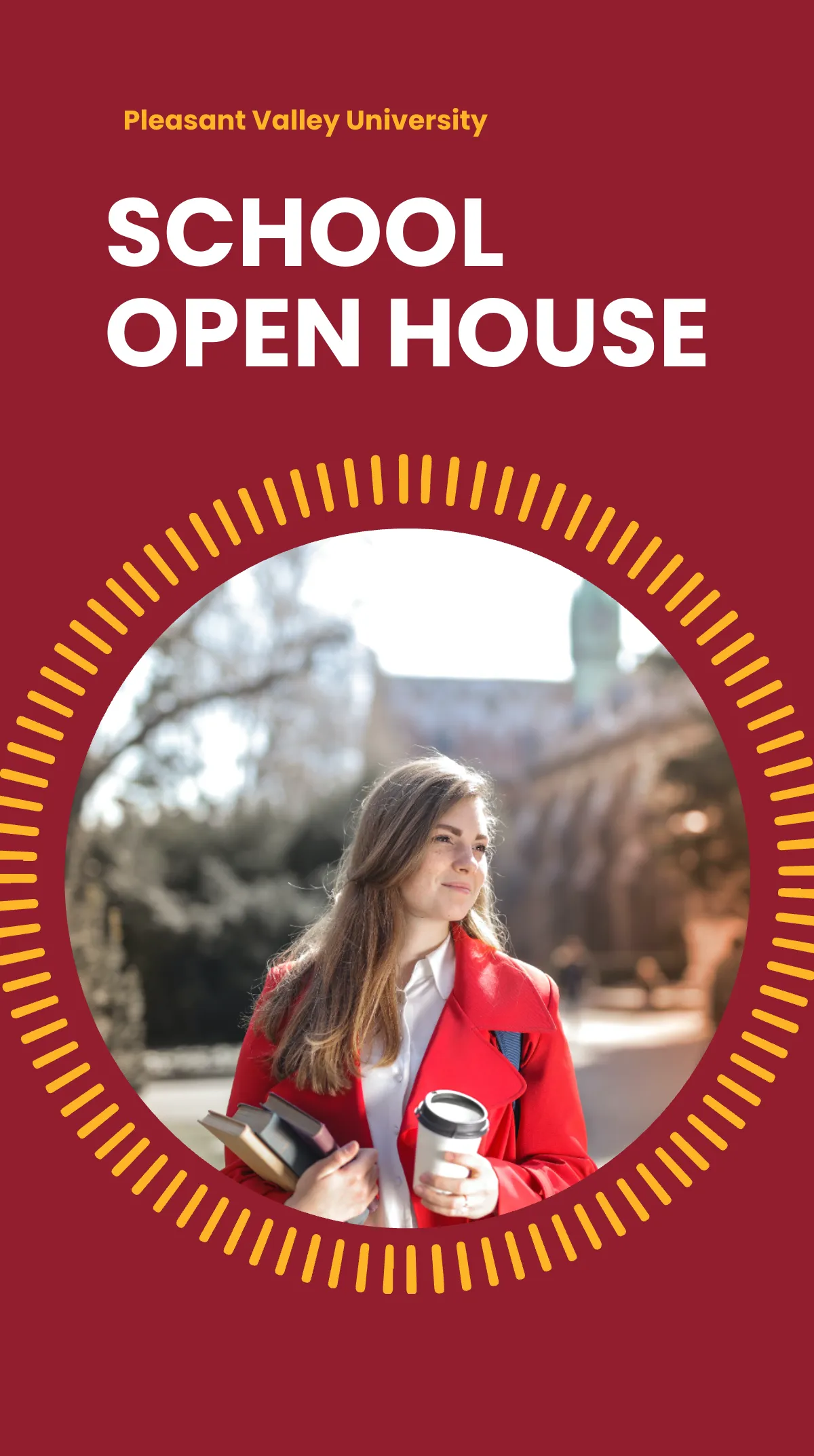 Free School Open House Instagram Story Template to Edit Online