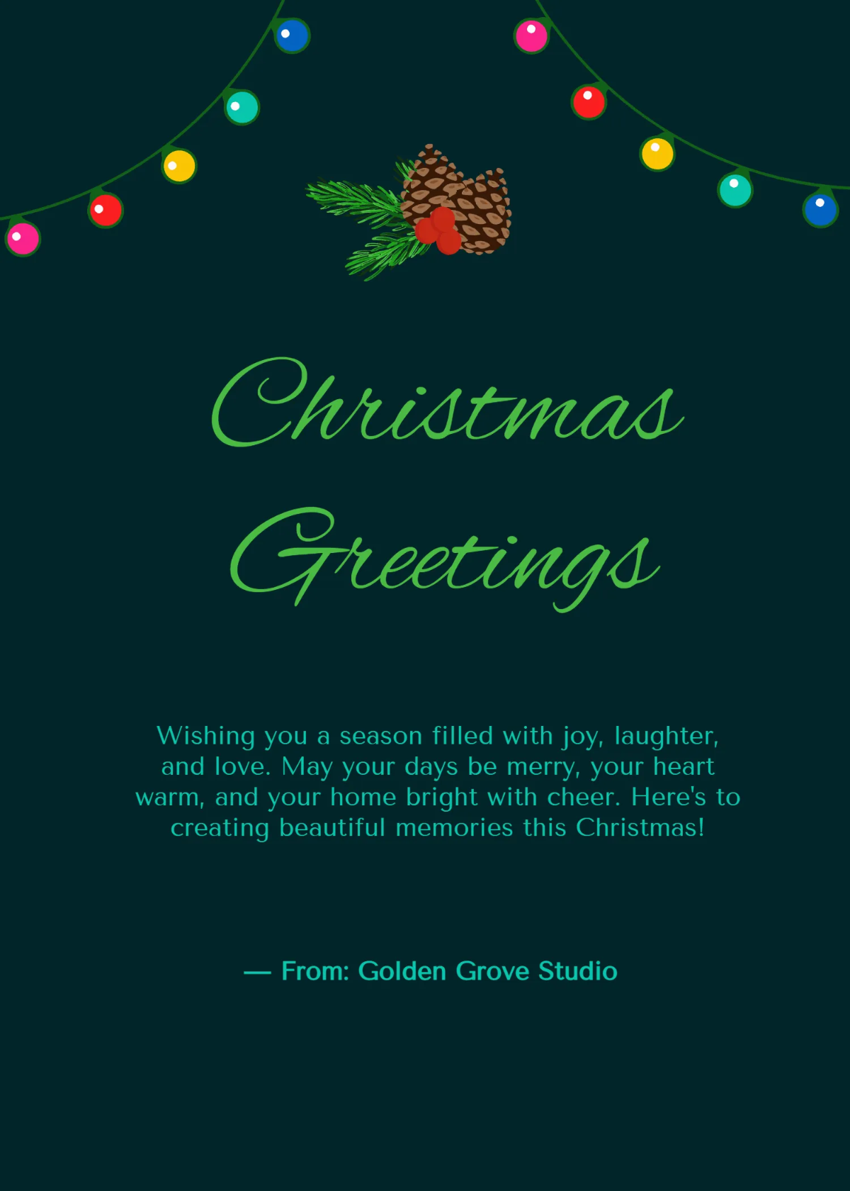 Free Creative Christmas Wishes Template to Edit Online