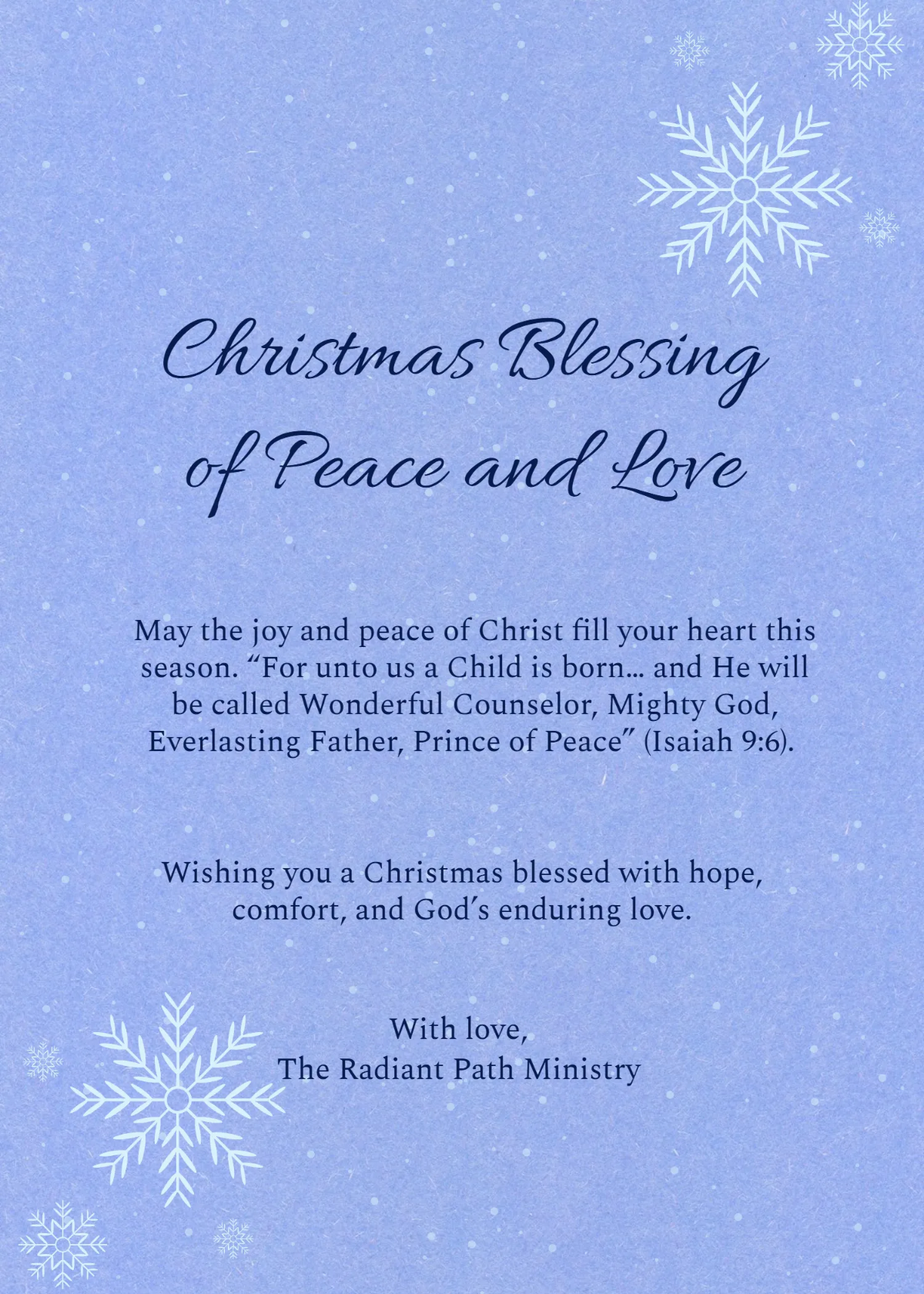 Free Christmas Bible Verse Wishes Template to Edit Online