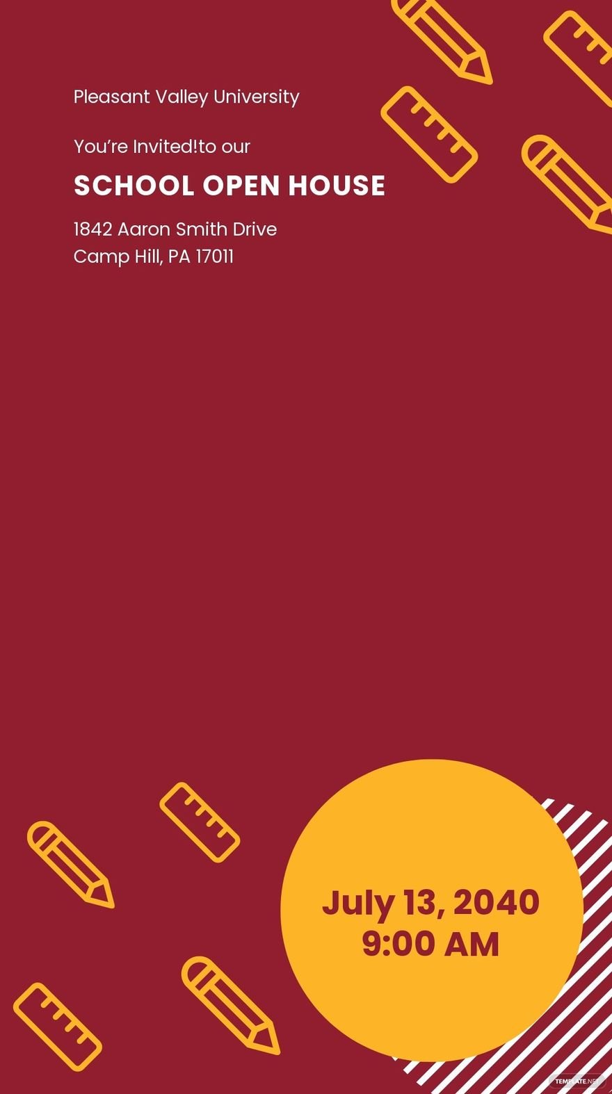 School Open House Snapchat Geofilter Template
