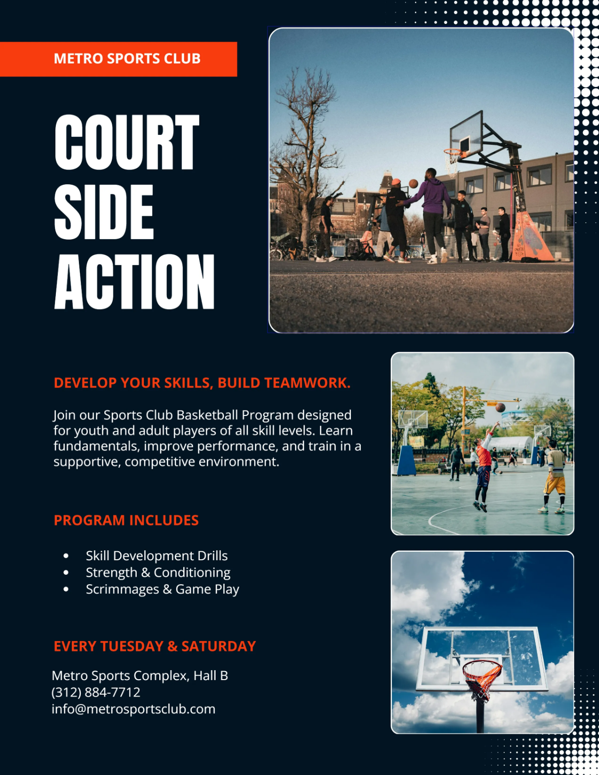 Free Simple Game Day Basketball Flyer Template to Edit Online