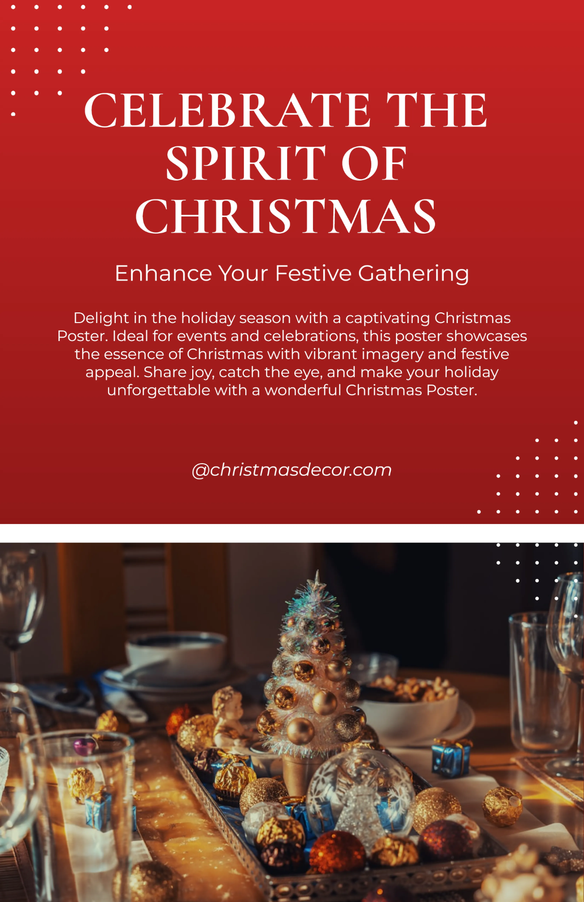 Free Decoration Christmas Poster Template to Edit Online