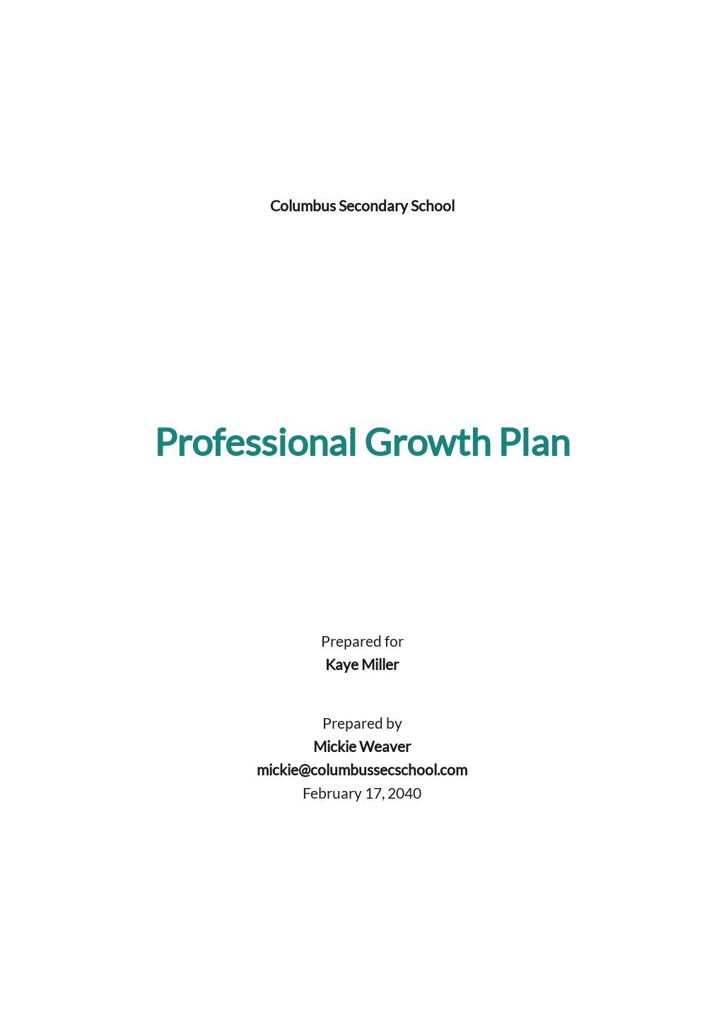 8  FREE Professional Growth Plan Templates Edit Download Template net