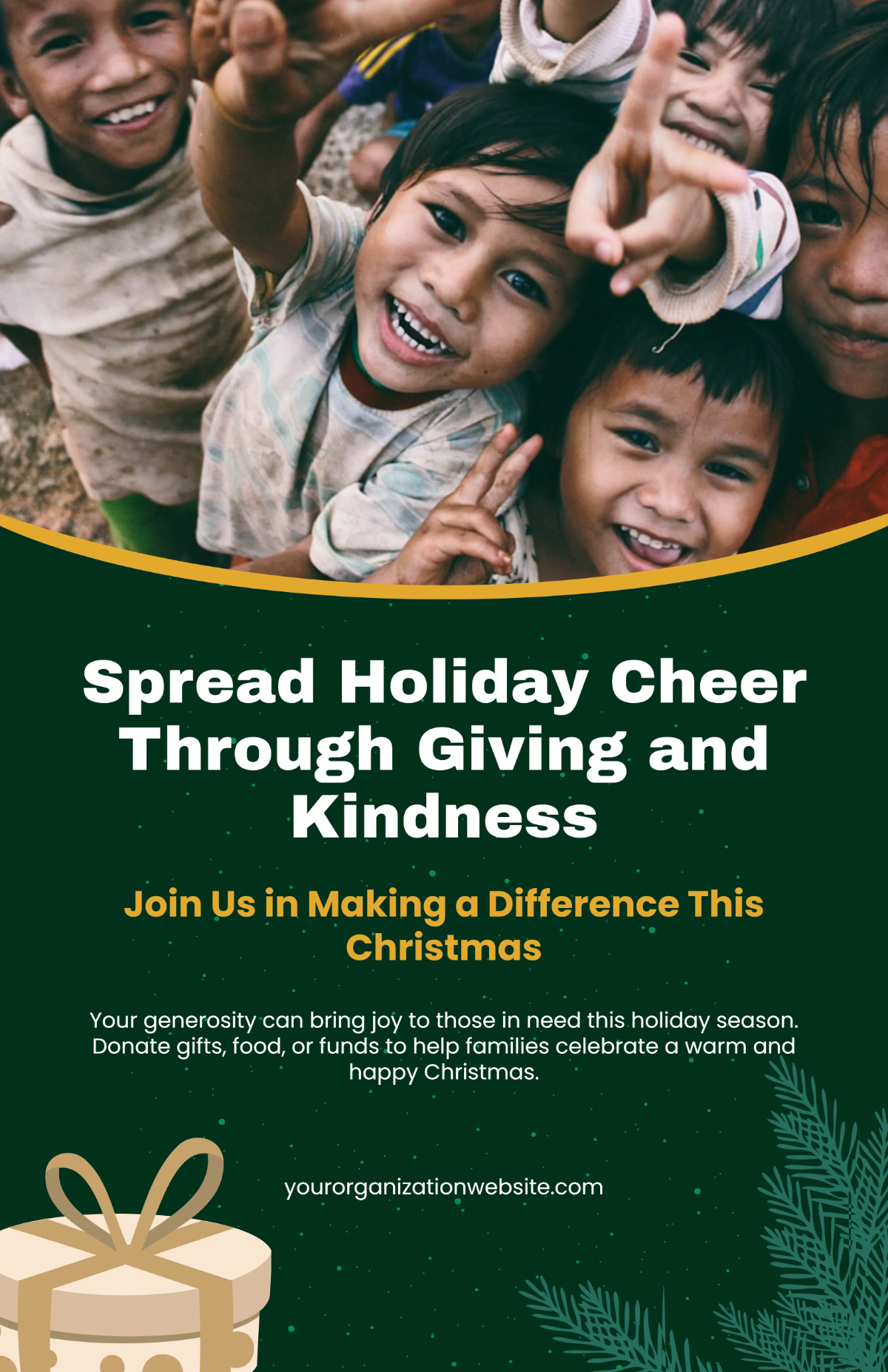 Free Donation Christmas Poster Template to Edit Online