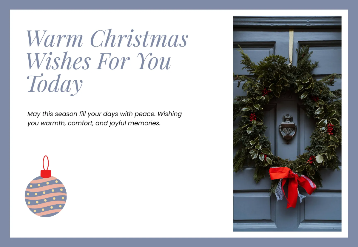 Free Beautiful Christmas Card Template to Edit Online