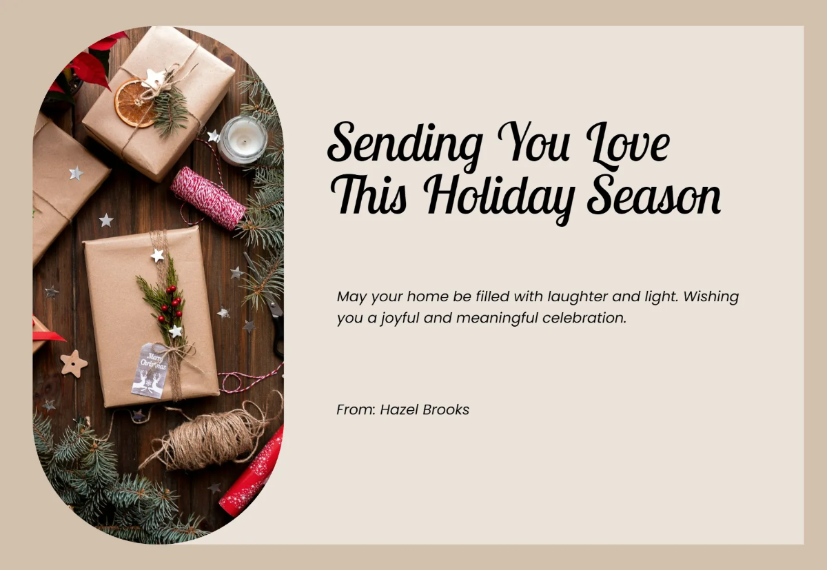 Free Paper Christmas Card Template to Edit Online