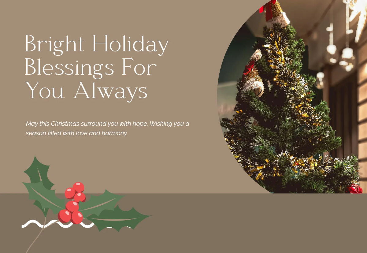 Free Rustic Christmas Card Template to Edit Online