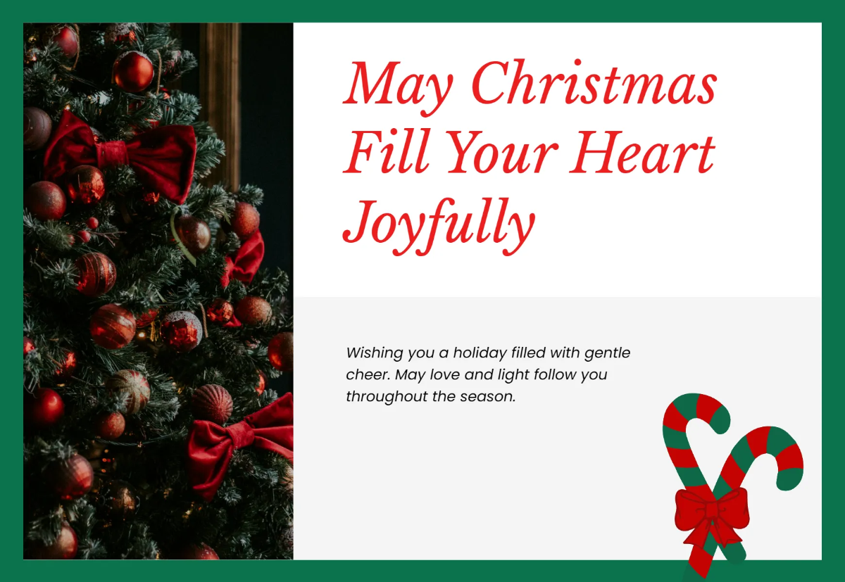 Free Christmas Greeting Card Template to Edit Online