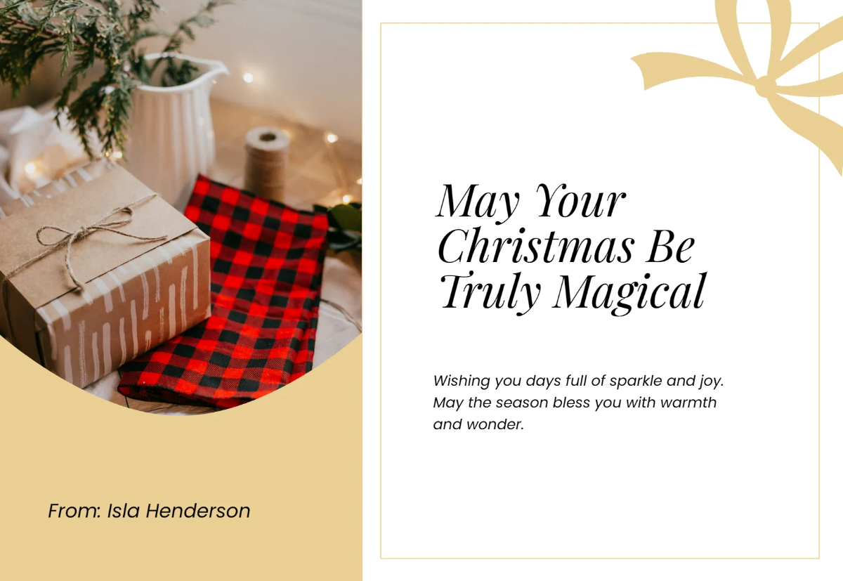 Free Luxury Christmas Card Template to Edit Online