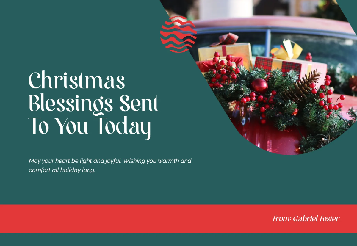 Free Botanical Christmas Card Template to Edit Online