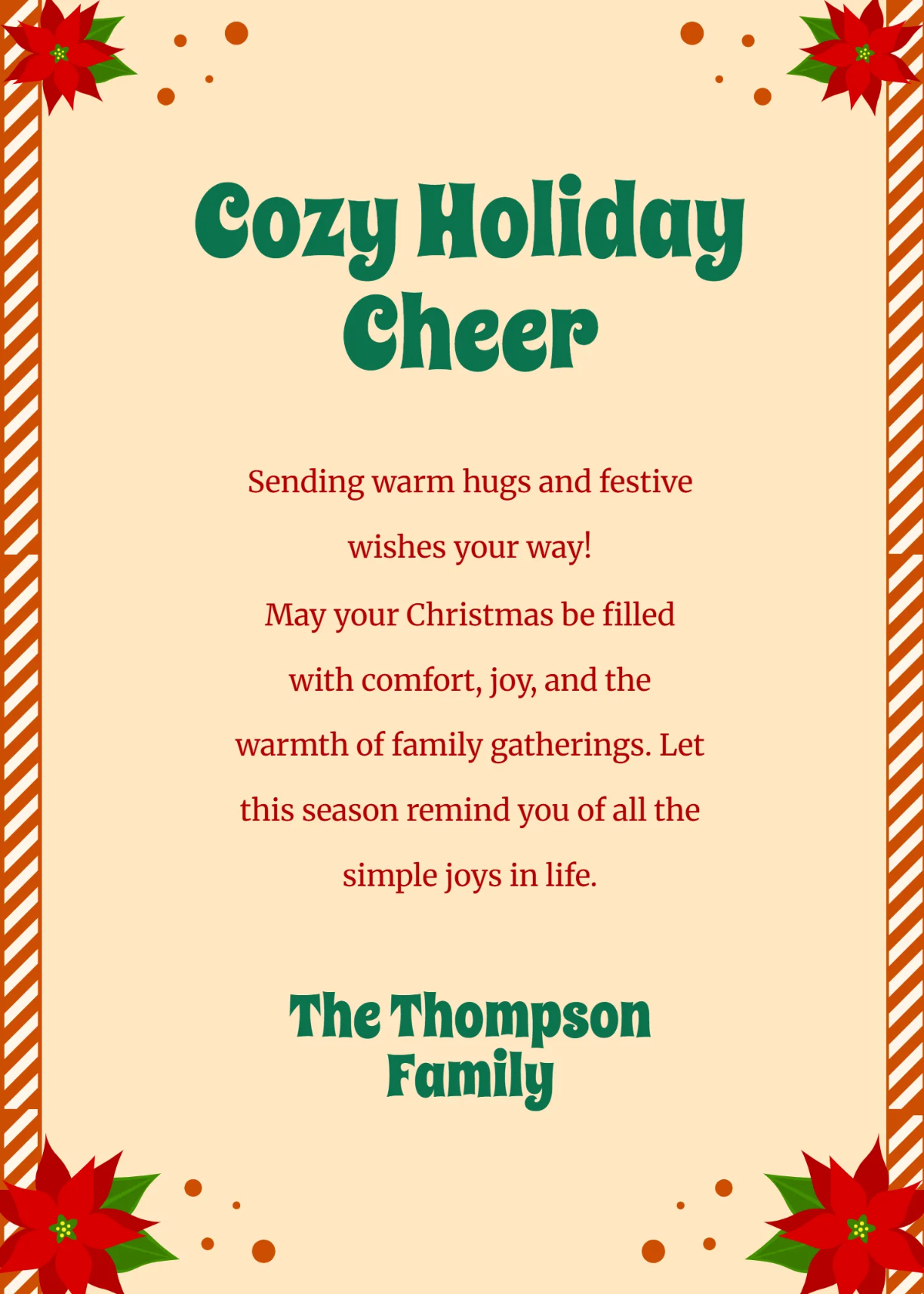 Free Christmas Warm Wishes Template to Edit Online