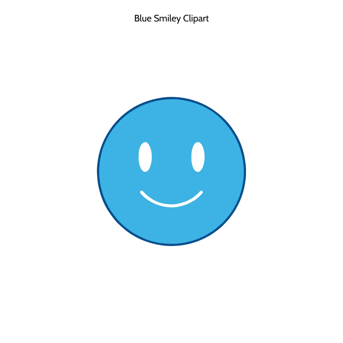 Free Blue Smiley Cartoon Vector Clipart (PNG, SVG) to Edit Online