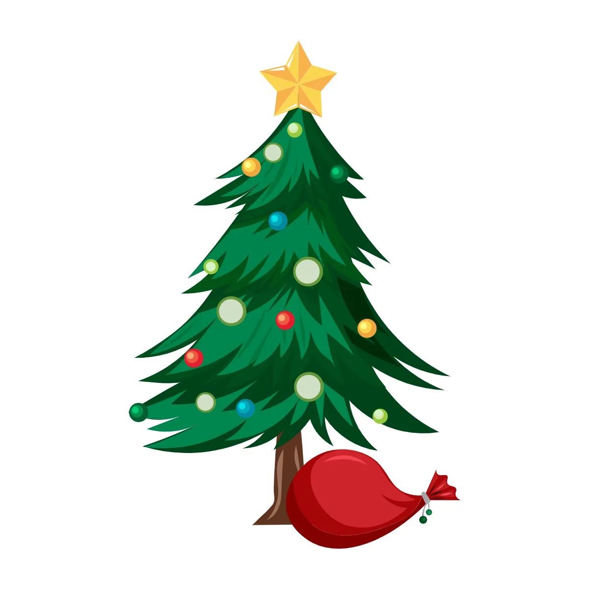 Free Classic Christmas Tree Clip Art Template to Edit Online