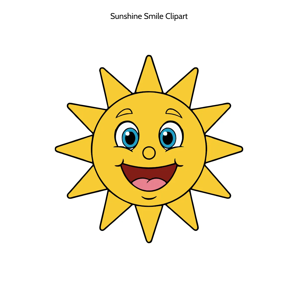 Free Sunshine Smile Cartoon Vector Clipart (PNG, SVG) to Edit Online