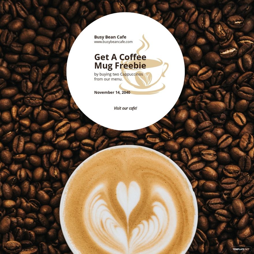 Coffee Shop Promotion Linkedin Post Template