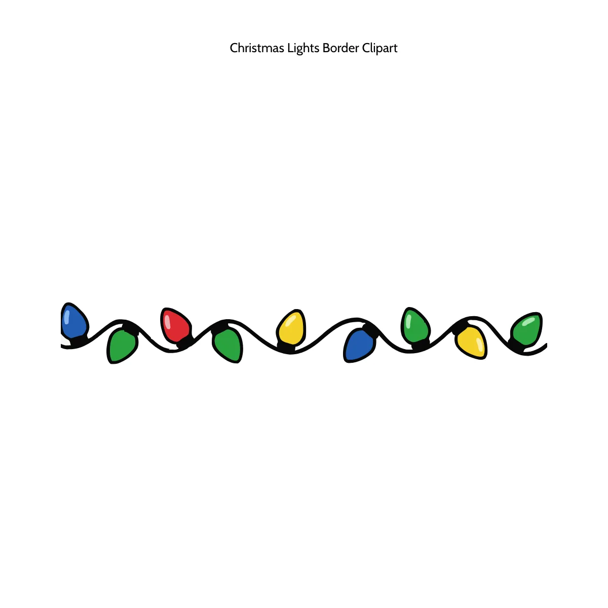 Free Christmas Lights Border Clipart Template to Edit Online