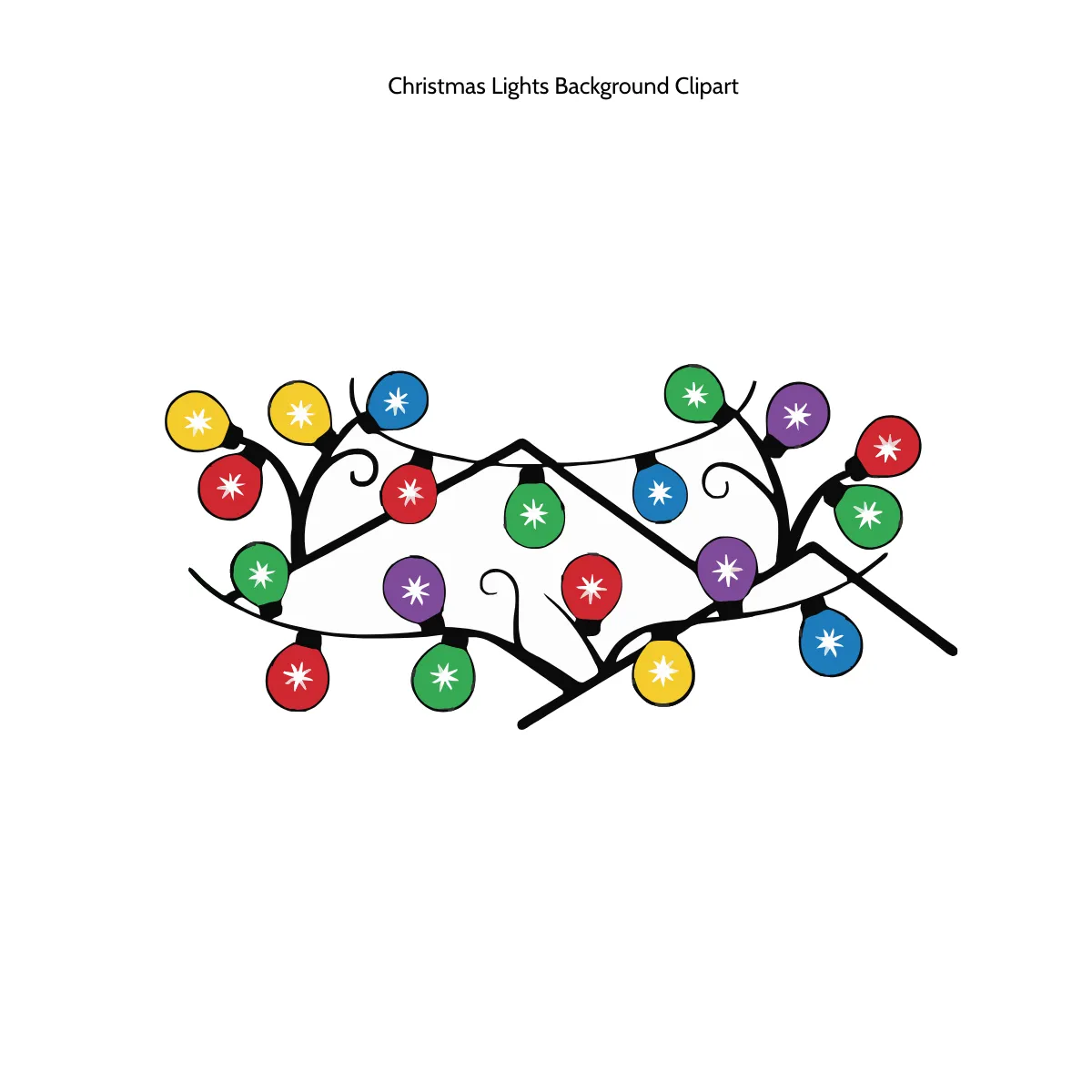 Free Christmas Lights Background Clipart Template to Edit Online