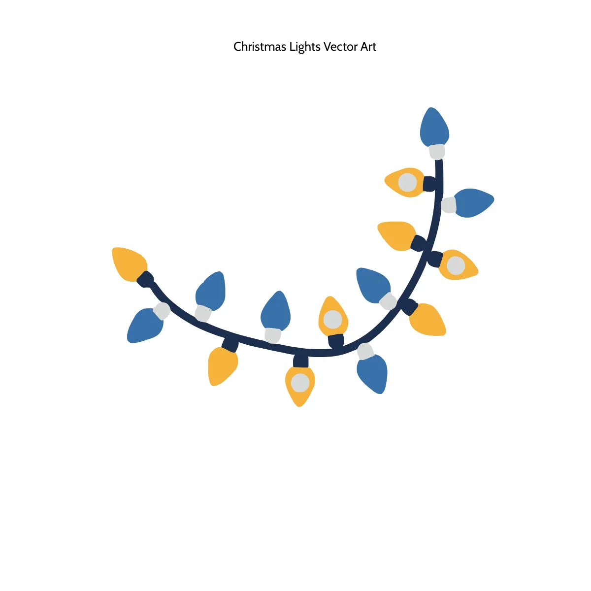 Free Christmas Lights Vector Art Template to Edit Online