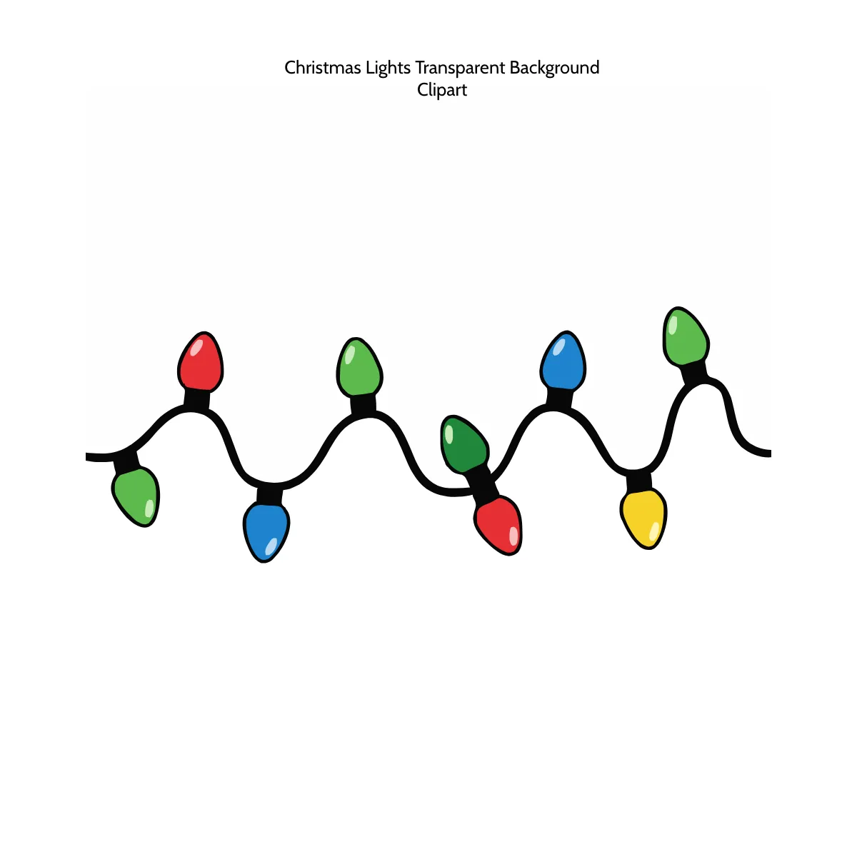 Free Christmas Lights Transparent Background Clipart Template to Edit Online