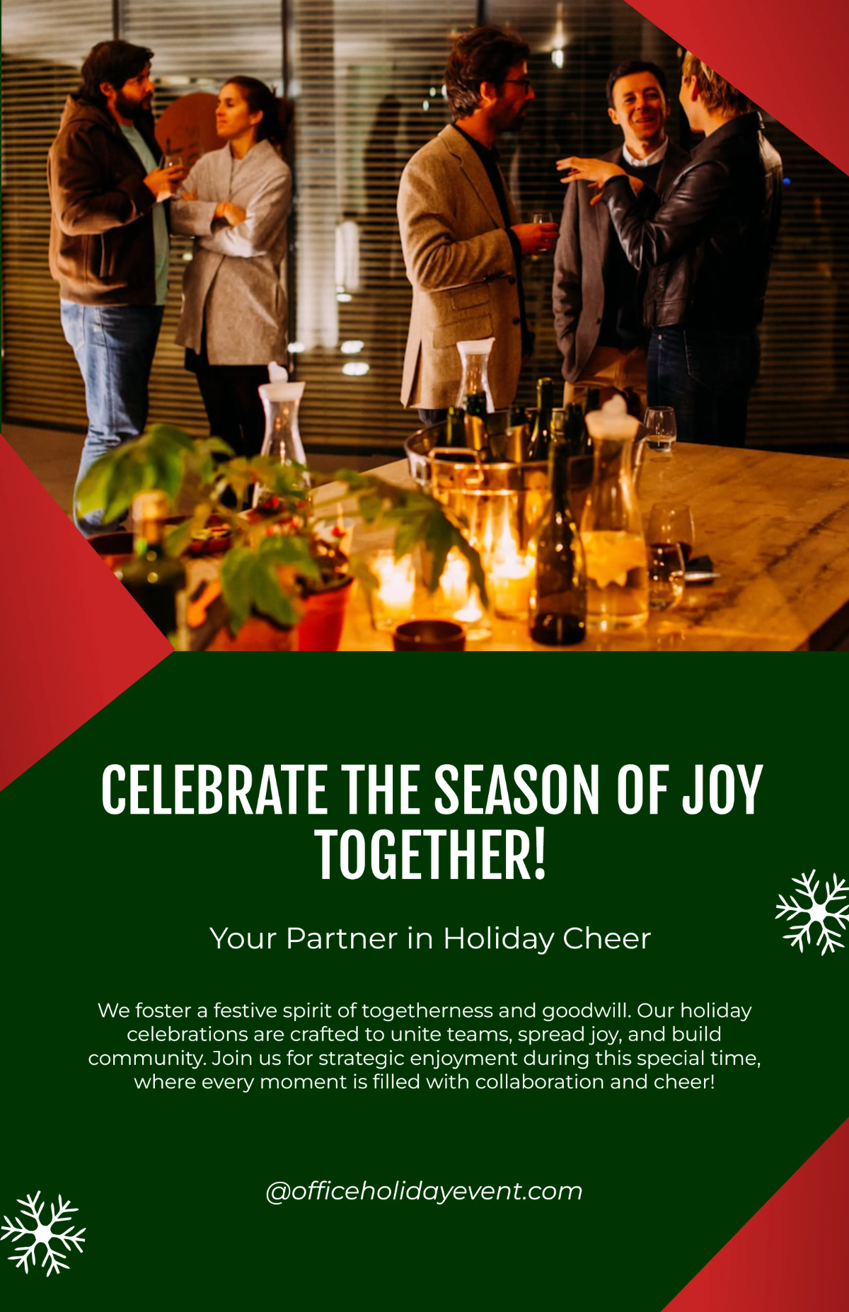 Free Office Christmas Poster Template to Edit Online